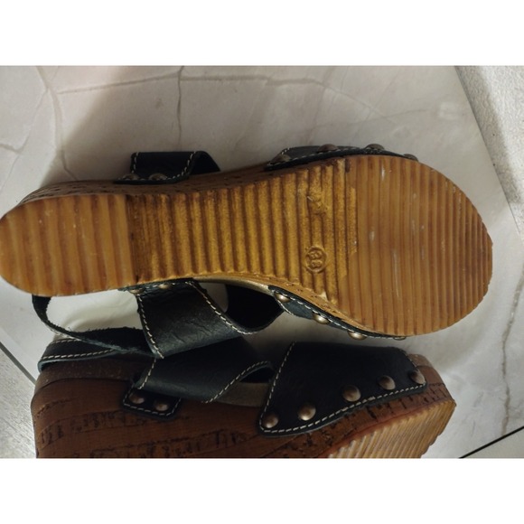 Sbicca Vintage Collection Wedge Open Toe Sandals, Size 7.5/8 38 - Picture 4 of 9